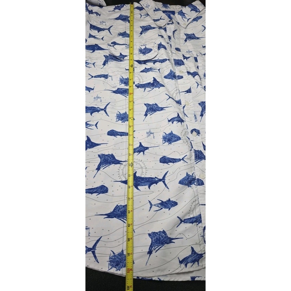 New Guy Harvey Men 2XL AO Slam Performance Fishing ShirtL/S Shark Boating Beach - Picture 6 of 6